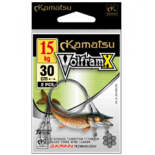 Bas De Ligne Volfram X Carbon Leader 40 Cm - Résistance 10-25 Kg - Anti-coupe Et Anti-torsion Pour Carnassiers