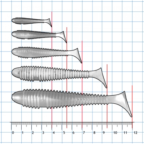 GRUBBER SHAD 9,5cm COLOUR 017 BAG 5 PCS