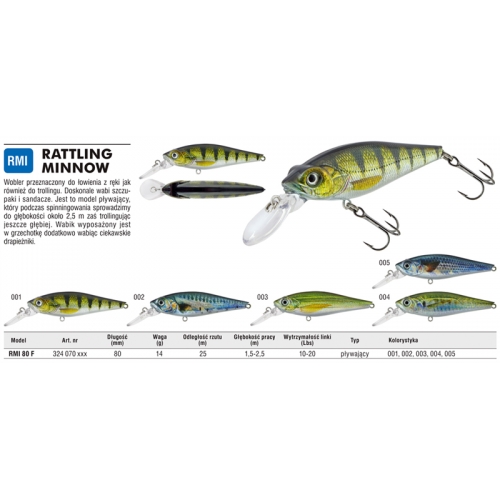 KAMATSU - RATTLING MINNOW 02 /F 80MM, 14G/