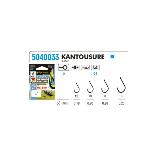 M.F. RIG CLASSIC KANTOUSURE 6 BLN R/10cm/0,25mm FAST STOP OPP 10 PCS