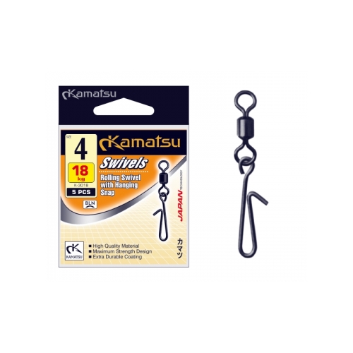 ROLLING SWIVEL W. HANGING SNAP 8 K-3018 OPP. 5PCS