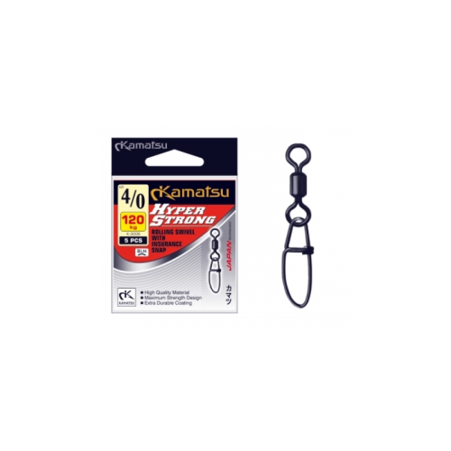 HYPER STRONG SWIVEL WITH INSURANCE SNAP 3/0 K-3006 OPP. 5PCS