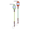 NEON COLOURED STYROFOAM HANGING BITE ALARM M WITH ARM 25cm BAG 10 PCS